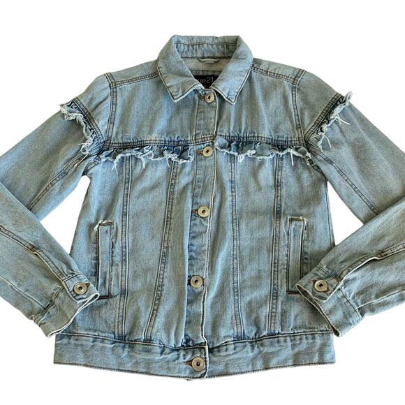 Via Penny Lane Reworked Apparel | Pink Floyd Custom Distressed Denim Jacket - Picture 8 of 10